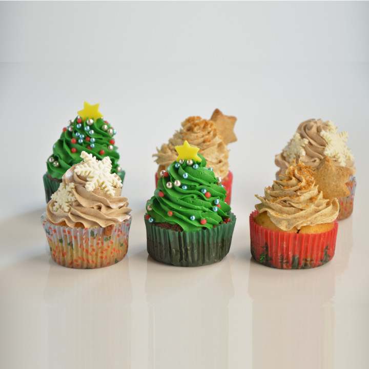 Cupcakes Vánoční, 6ks